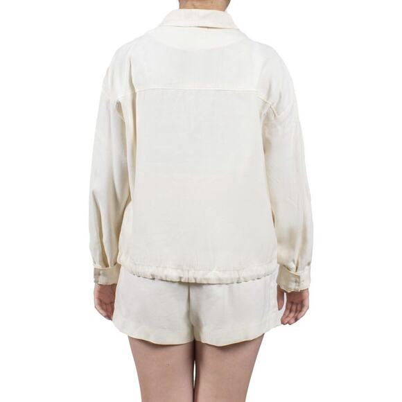 Nordstrom Mauby XS button-up off-white jacket with adjustable hem soft and new! - Picture 4 of 6